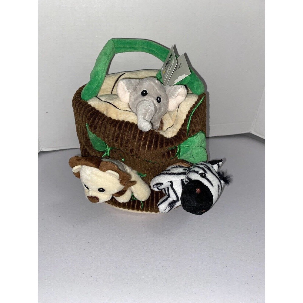 Moon and Stars Multi Piece Plush Toy Animals Elephant Lion Zebra - BRAND NEW!